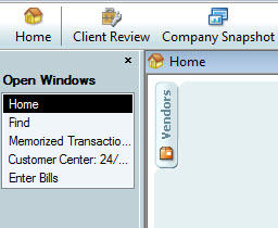 QuickBooks Open Windows List